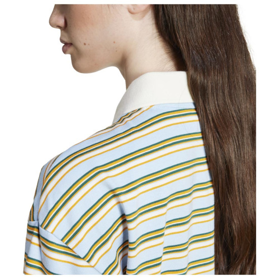 Adidas Γυναικεία κοντομάνικη μπλούζα '80s Oversized Stripe Polo Shirt
